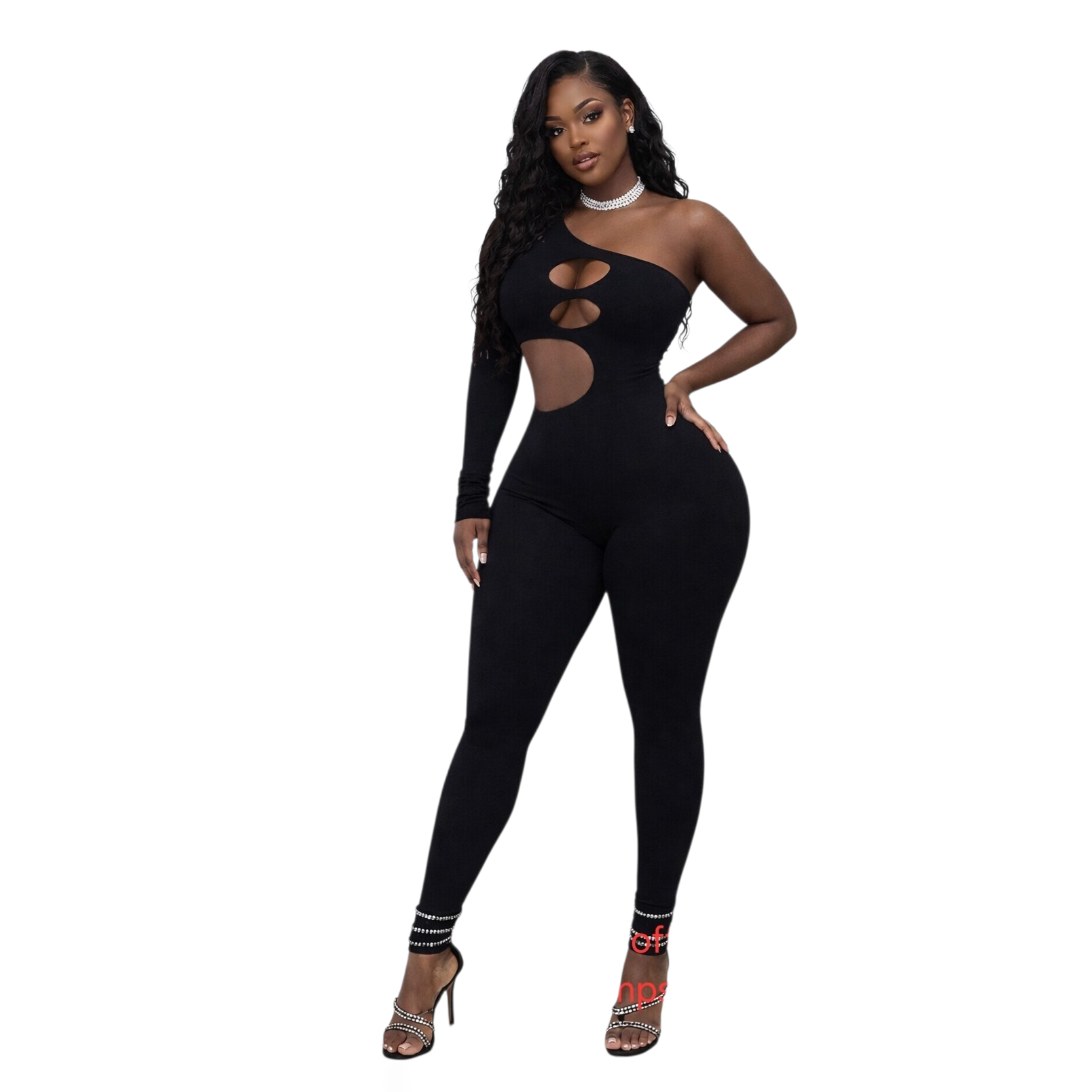 Black Of Shoulder Jumpsuit