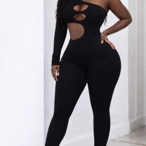 Black Off Shoulder Jumpsuit